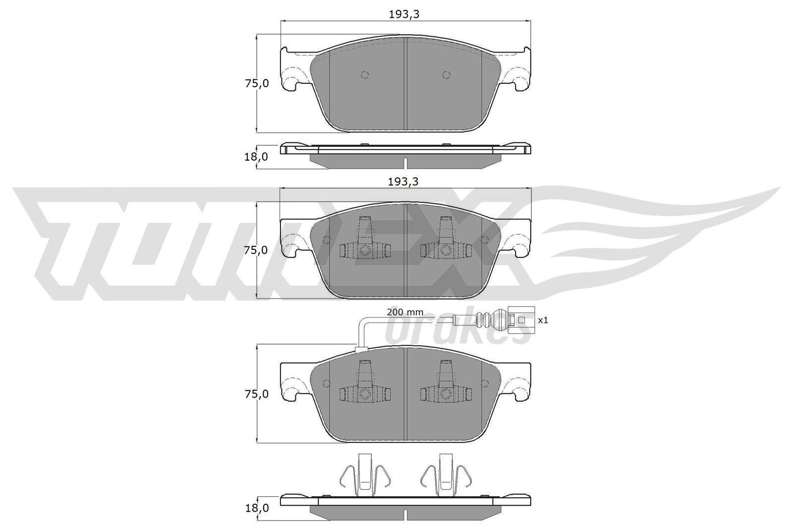 TOMEX Brakes Bremsbelagsatz, Scheibenbremse